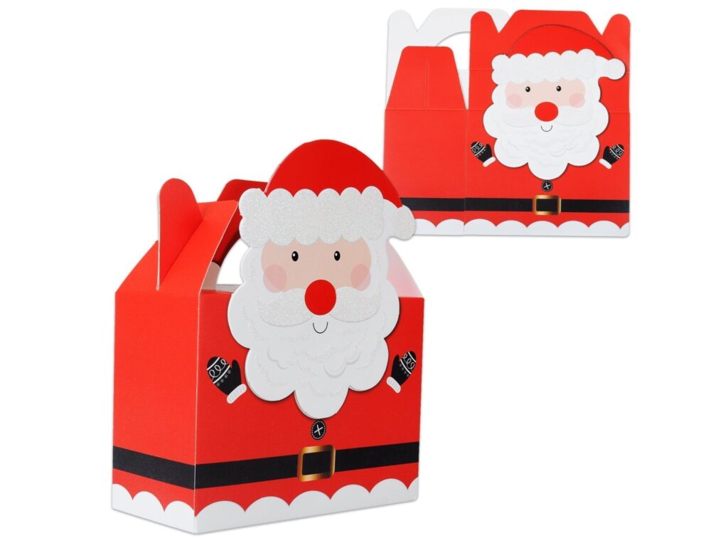 PUDEŁKO PREZENTOWE ŚWIĄTECZNE 21x17x11cm - mikołaj