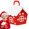 PUDEŁKO PREZENTOWE ŚWIĄTECZNE DOMEK 12x9x8cm
