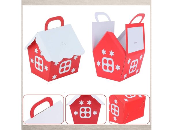 PUDEŁKO PREZENTOWE ŚWIĄTECZNE DOMEK 12x9x8cm