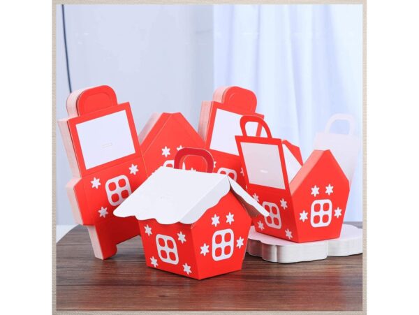 PUDEŁKO PREZENTOWE ŚWIĄTECZNE DOMEK 12x9x8cm