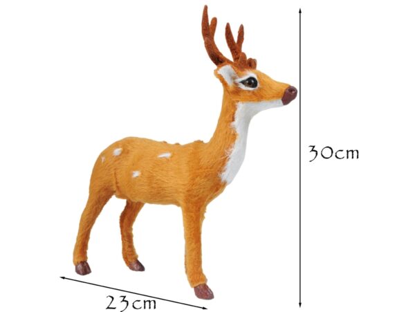 RENIFER PLUSZOWY FIGURKA ŚWIĄTECZNA 30x23cm