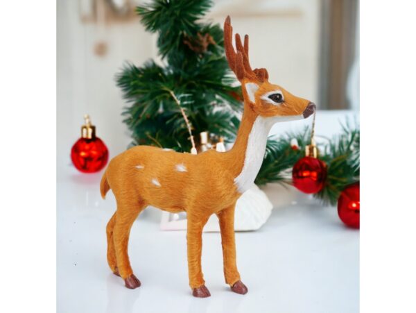RENIFER PLUSZOWY FIGURKA ŚWIĄTECZNA 30x23cm