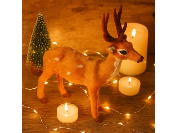 RENIFER PLUSZOWY FIGURKA ŚWIĄTECZNA 30x23cm