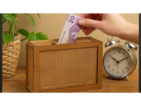 SKARBONKA WYKREŚLANA WYZWANIE OSZCZĘDZANIE