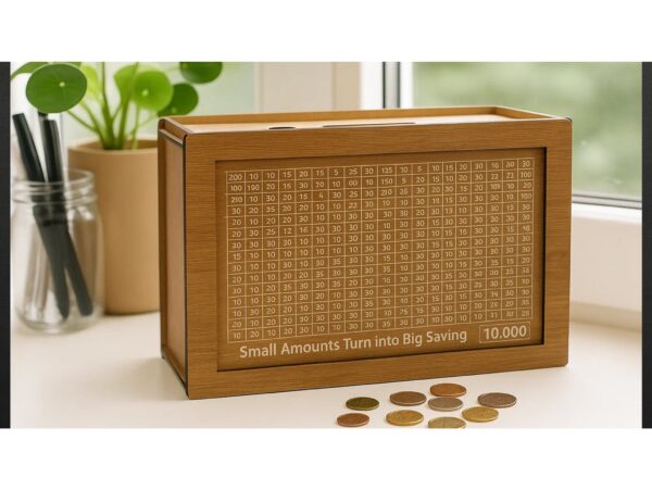 SKARBONKA WYKREŚLANA WYZWANIE OSZCZĘDZANIE