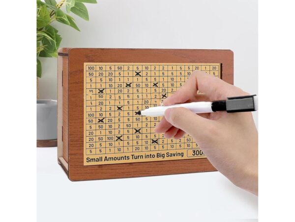 SKARBONKA WYKREŚLANA WYZWANIE OSZCZĘDZANIE