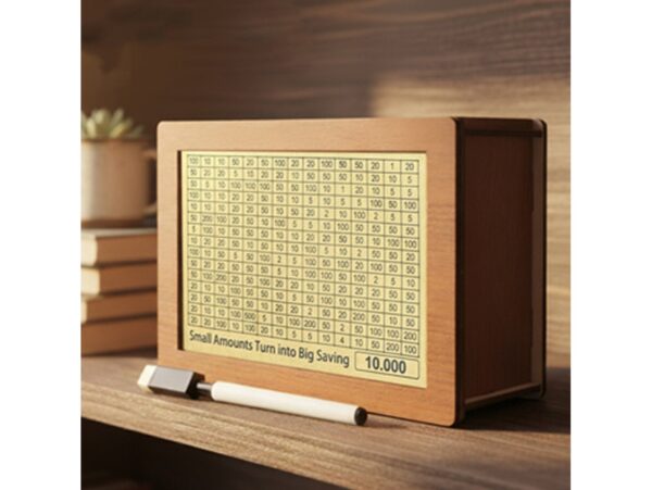 SKARBONKA WYKREŚLANA WYZWANIE OSZCZĘDZANIE