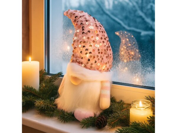 SKRZAT KRASNAL ŚWIECĄCY LED - różowa czapka