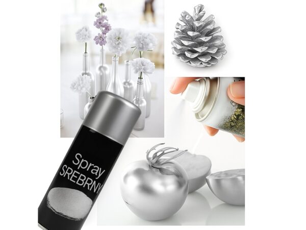 SPRAY DEKORACYJNY FARBA - srebrny 85g