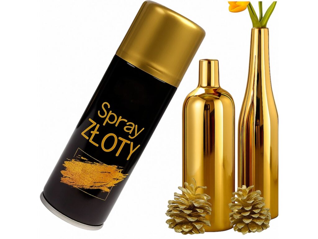 SPRAY DEKORACYJNY FARBA - złoty 85g