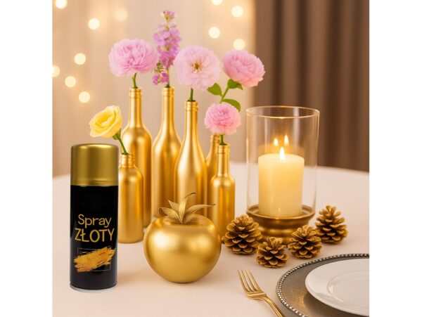 SPRAY DEKORACYJNY FARBA - złoty 85g