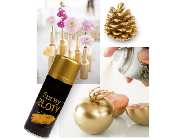 SPRAY DEKORACYJNY FARBA - złoty 85g