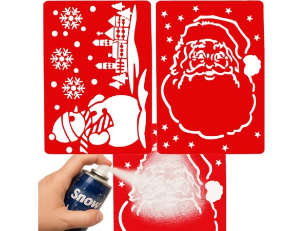 SZABLONY DO SZTUCZNEGO ŚNIEGU 2SZT 54x38cm - mikołaj/bałwan