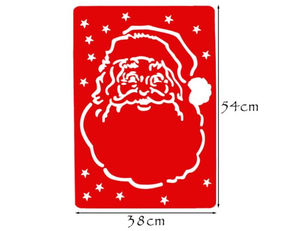 SZABLONY DO SZTUCZNEGO ŚNIEGU 2SZT 54x38cm - mikołaj/bałwan