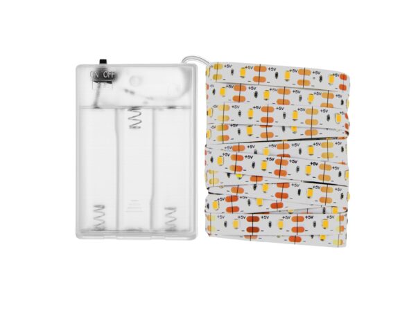 TAŚMA 120 LED NA BATERIE 2M - ciepły biały