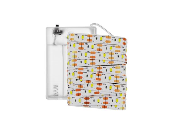 TAŚMA 120 LED NA BATERIE 2M - zimny biały