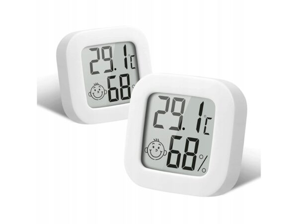 TERMOMETR HIGROMETR POKOJOWY SAMOPRZYLEPNY - biały