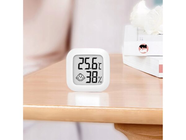 TERMOMETR HIGROMETR POKOJOWY SAMOPRZYLEPNY - biały