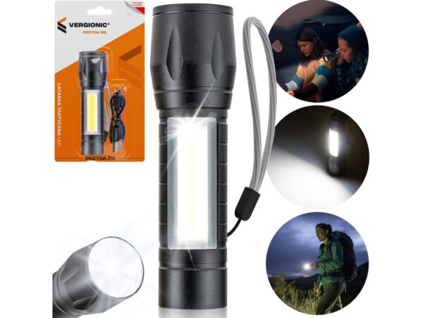 VERGIONIC LATARKA TAKTYCZNA LED - usb-C