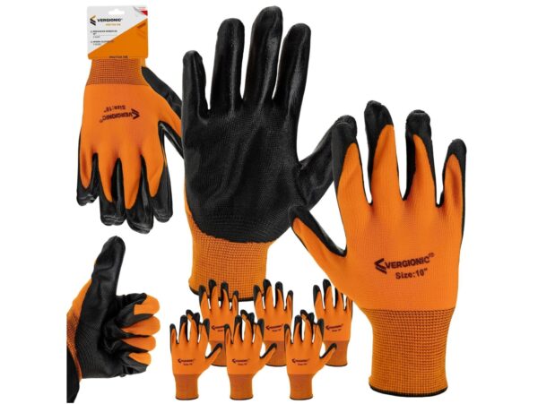 VERGIONIC RĘKAWICE ROBOCZE 3 PARY 10" - nieocieplane
