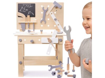 WARSZTAT DREWNIANY Z NARZĘDZIAMI STOLIK ZESTAW