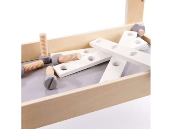 WARSZTAT DREWNIANY Z NARZĘDZIAMI STOLIK ZESTAW