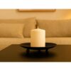 ŚWIECZNIK METALOWY PODSTAWKA POD ŚWIECZKĘ 11CM - czarny
