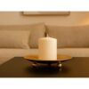 ŚWIECZNIK METALOWY PODSTAWKA POD ŚWIECZKĘ 11CM - złoty