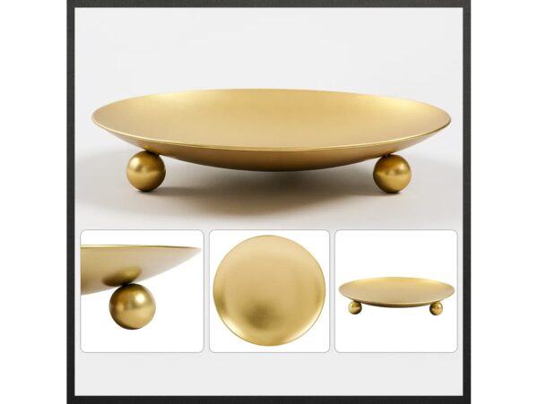 ŚWIECZNIK METALOWY PODSTAWKA POD ŚWIECZKĘ 11CM - złoty