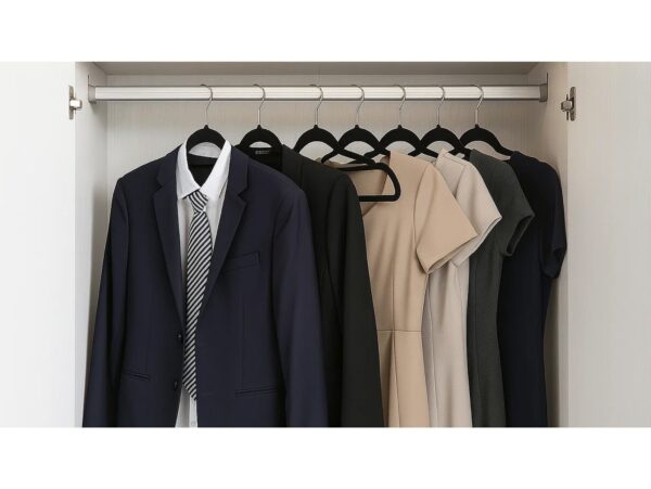 WIESZAKI NA UBRANIA WELUROWE 10szt - czarny