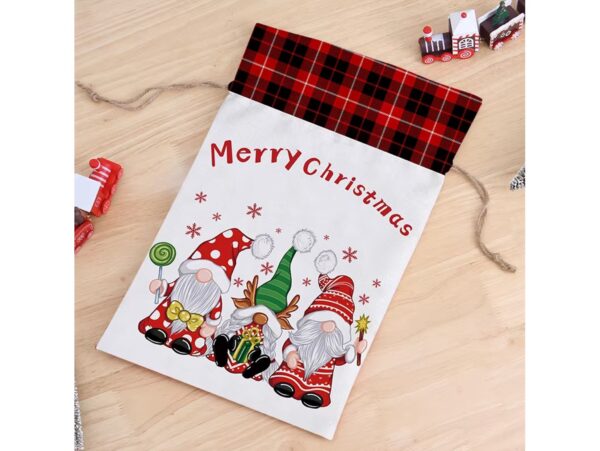 WOREK ŚWIĘTEGO MIKOŁAJA NA UPOMINKI PREZENTY 30x50 - trzy Mikołaje