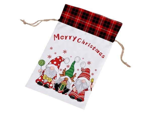 WOREK ŚWIĘTEGO MIKOŁAJA NA UPOMINKI PREZENTY 30x50 - trzy Mikołaje