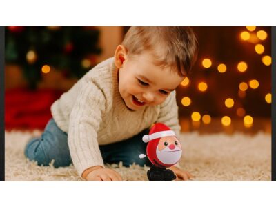 ZABAWKA NAKRĘCANA BOŻONARODZENIOWA 7x5cm - Mikołaj