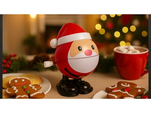 ZABAWKA NAKRĘCANA BOŻONARODZENIOWA 7x5cm - Mikołaj