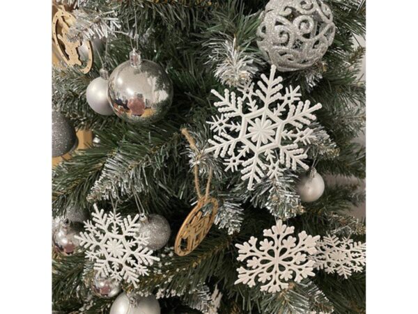 ZAWIESZKI CHOINKOWE ŚNIEŻYNKI 12SZT