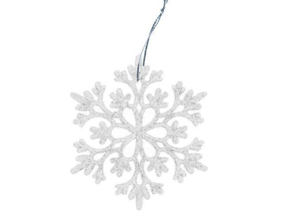 ZAWIESZKI CHOINKOWE ŚNIEŻYNKI 12SZT