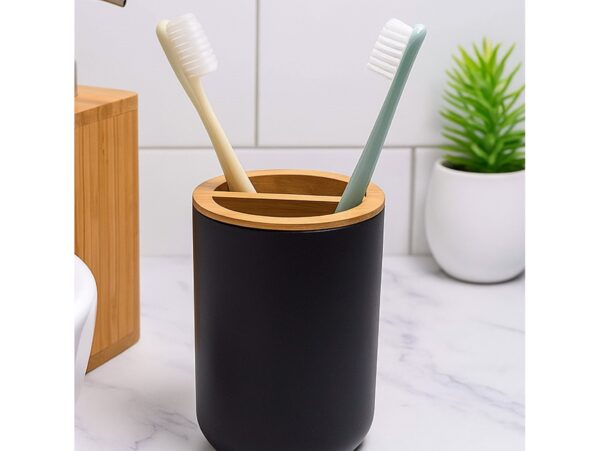 ZESTAW ŁAZIENKOWY 6 ELEMENTÓW - czarny gładki