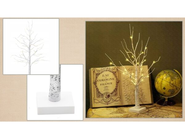 DRZEWKO LED ŚWIĄTECZNE BRZOZA 60x10CM - z wtyczką