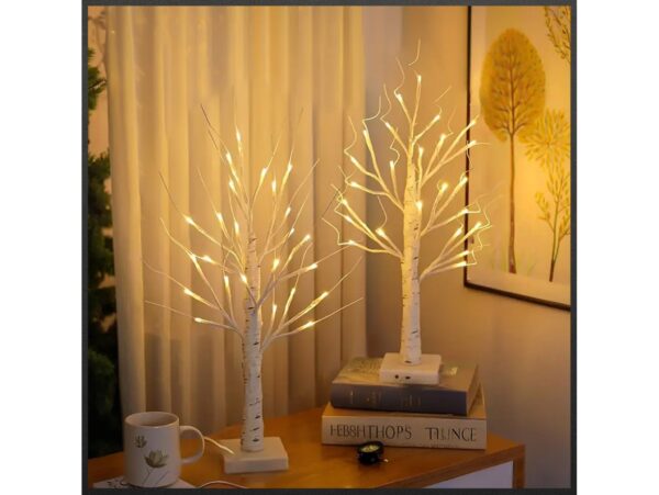 DRZEWKO LED ŚWIĄTECZNE BRZOZA 60x10CM - z wtyczką