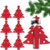 ETUI NA SZTUĆCE FILC ŚWIĘTA CHOINKA 6SZT - czerwony