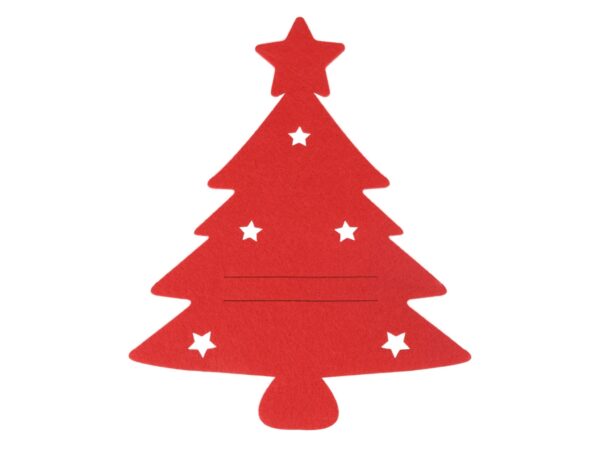ETUI NA SZTUĆCE FILC ŚWIĘTA CHOINKA 6SZT - czerwony