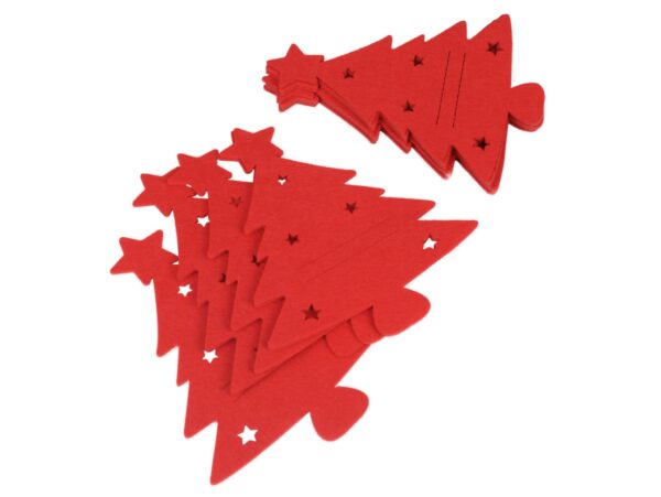 ETUI NA SZTUĆCE FILC ŚWIĘTA CHOINKA 6SZT - czerwony