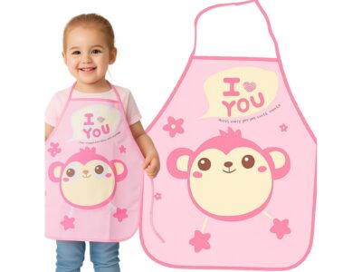 FARTUCH DZIECIĘCY DO PRAC PLASTYCZNYCH FOLIOWY - różowy