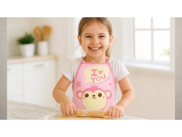 FARTUCH DZIECIĘCY DO PRAC PLASTYCZNYCH FOLIOWY - różowy