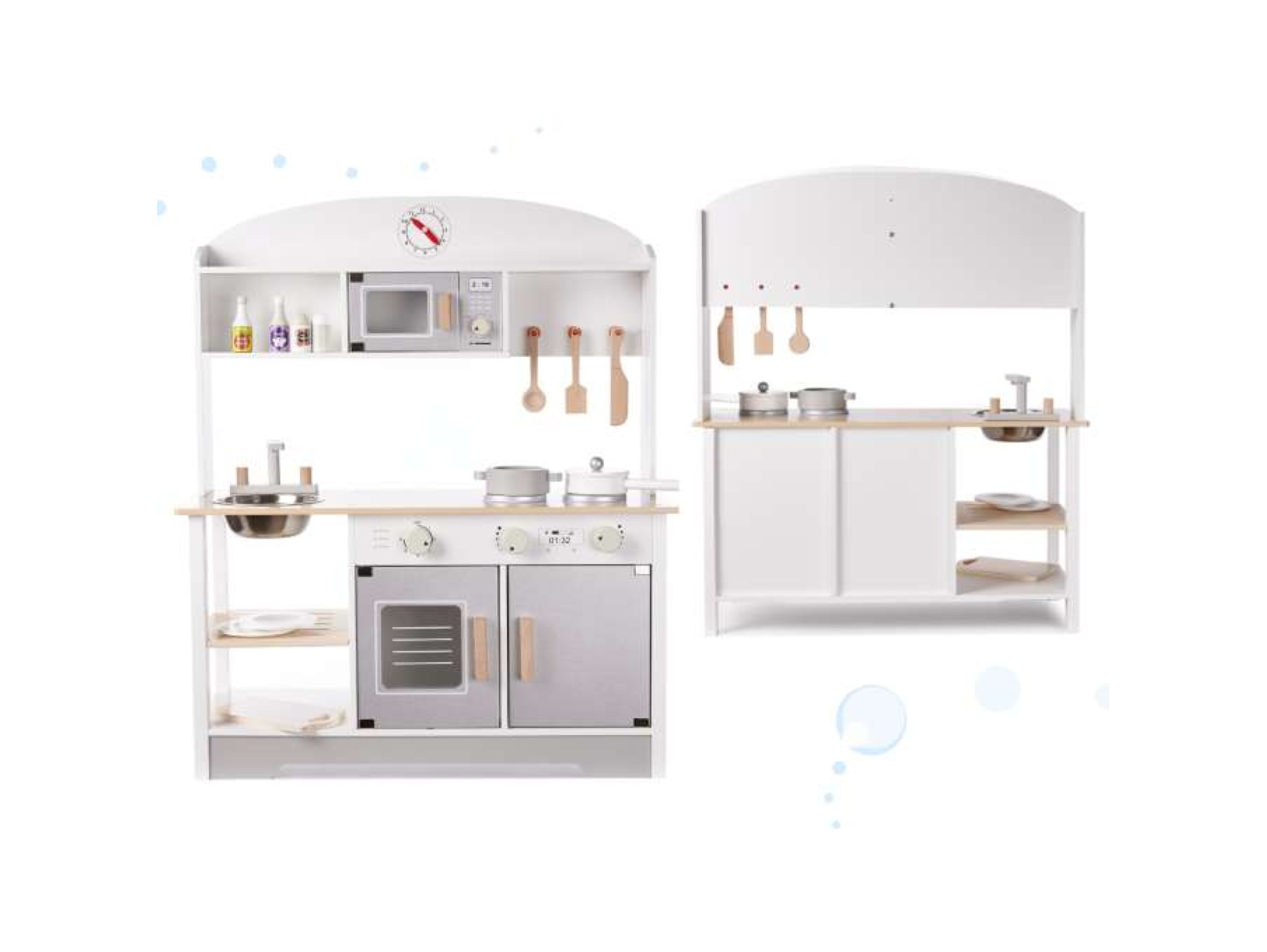 IKONKA KUCHNIA DLA DZIECI DREWNIANA MDF MODERN CLASSIC AKCESORIA 82CM