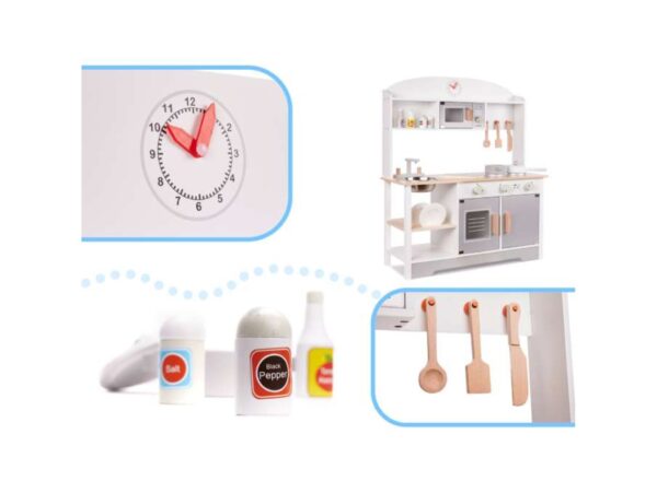 IKONKA KUCHNIA DLA DZIECI DREWNIANA MDF MODERN CLASSIC AKCESORIA 82CM