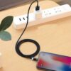 KABEL USB-MICRO USB-C LIGHTNING TYP-C 3w1 MAGNETYCZNY - czarny