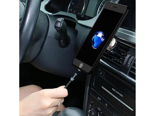 KABEL USB-MICRO USB-C LIGHTNING TYP-C 3w1 MAGNETYCZNY - czarny