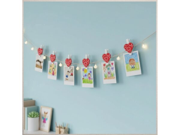 KLAMERKI KLIPSY OZDOBNE - 6szt serca