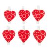 KLAMERKI KLIPSY OZDOBNE - 6szt serca